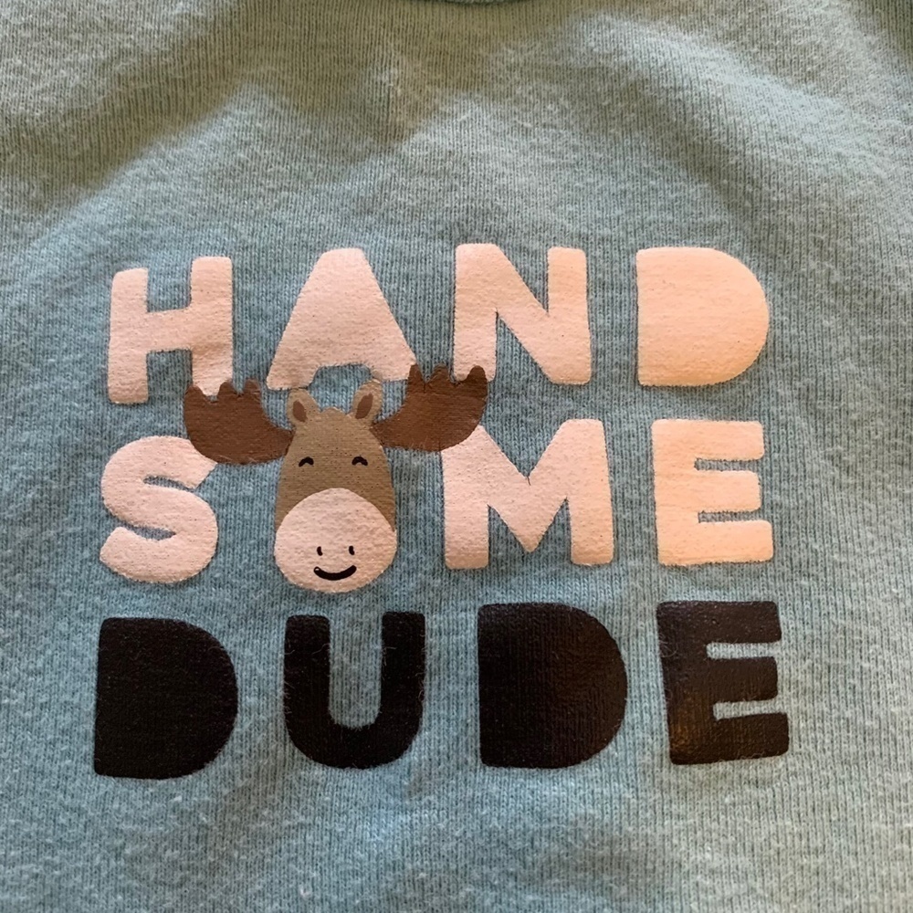 Carter's 12 Month Blue And Yellow Plaid Onesie And Blue Short Sleeve Onesie(861) - Picture 8 of 10